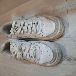 Nike White Sneakers Low-Top Perforated Design